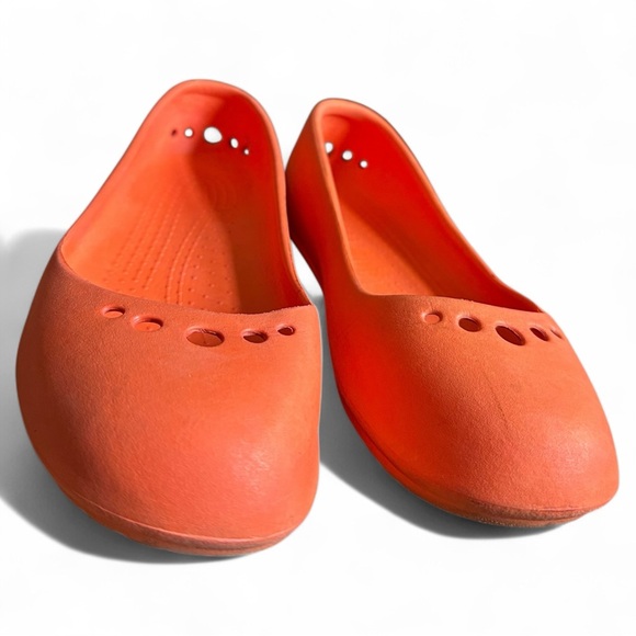 CROCS Prima Orange Ballet Flats Size 8 - Picture 2 of 8